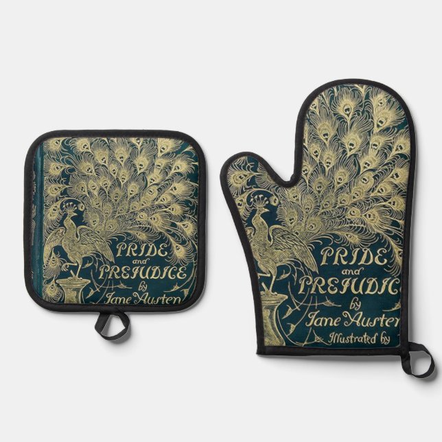 Pride and Prejudice Oven Mitt & Pot Holder Set (Front)