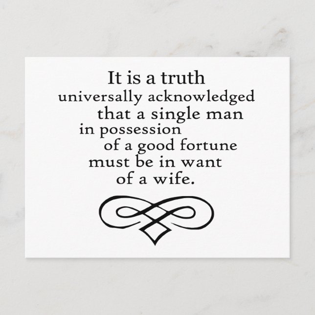 Pride and Prejudice Postcard (Front)