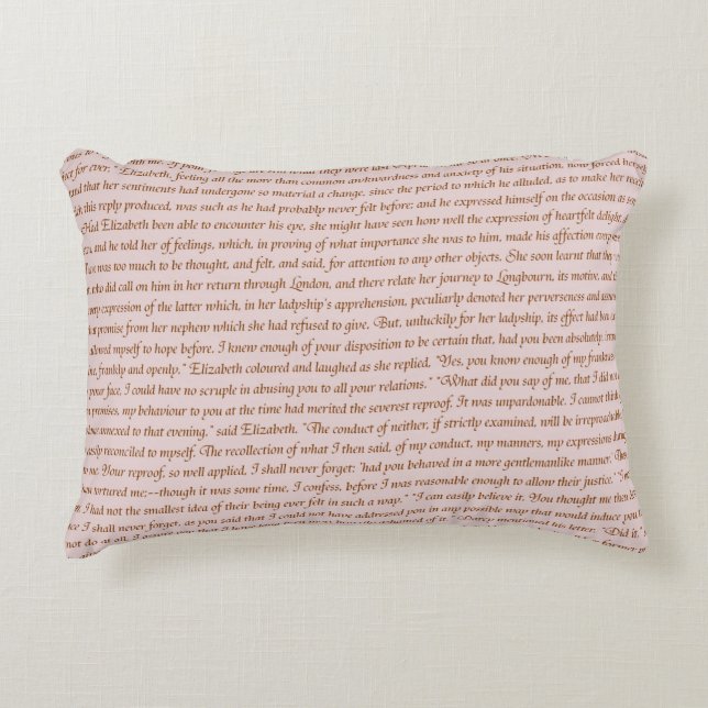 Pride and Prejudice Quote Decorative Cushion (Front)
