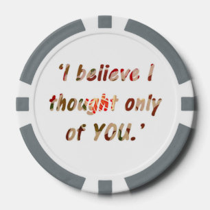 Pride and Prejudice Quote Double-Sided Poker Chips
