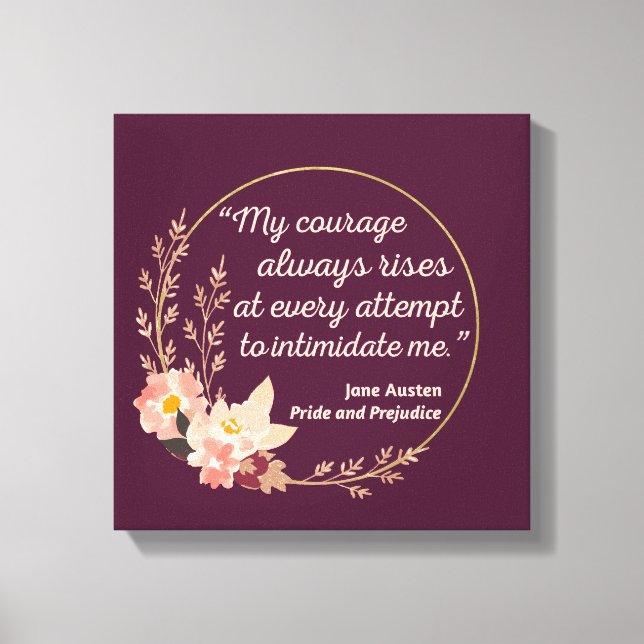 Pride and Prejudice Quote I - Cute Style Canvas Print (Front)