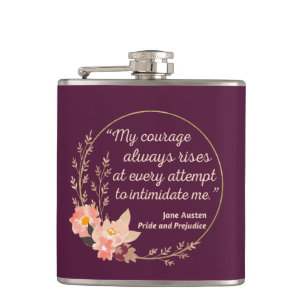 Pride and Prejudice Quote I - Cute Style Hip Flask