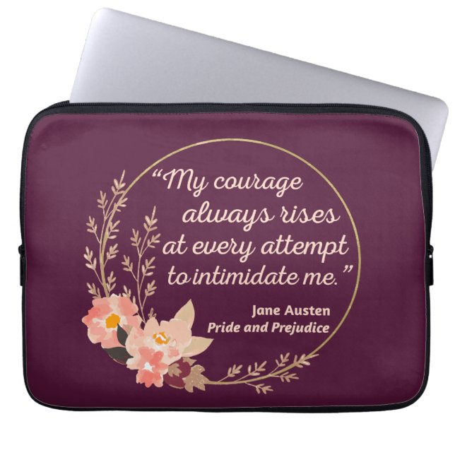 Pride and Prejudice Quote I - Cute Style Laptop Sleeve (Front)