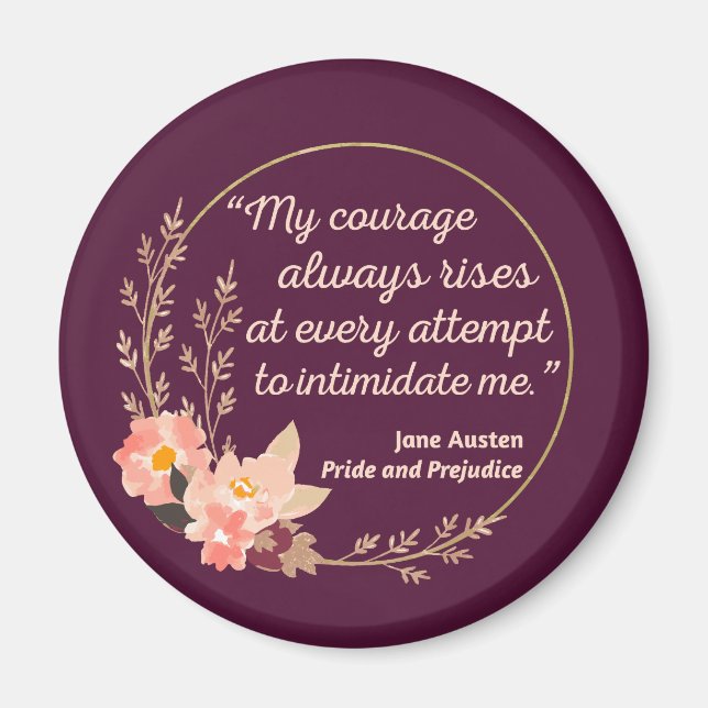 Pride and Prejudice Quote I - Cute Style Magnet (Front)