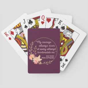 Pride and Prejudice Quote I - Cute Style Playing Cards