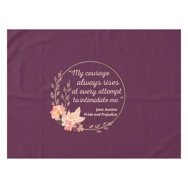Pride and Prejudice Quote I - Cute Style Tablecloth (Front (Horizontal))
