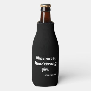 Pride and Prejudice Quote II Bottle Cooler