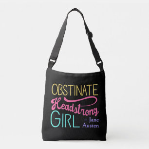 Pride and Prejudice Quote II - Bright Colours Crossbody Bag