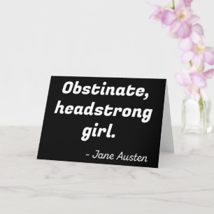 Pride and Prejudice Quote II Card