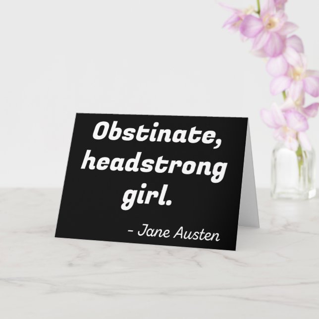 Pride and Prejudice Quote II Card (Orchid)