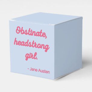 Pride and Prejudice Quote II - Cute Style Favour Box
