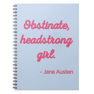 Pride and Prejudice Quote II - Cute Style Notebook