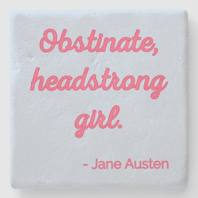 Pride and Prejudice Quote II - Cute Style Stone Coaster (Front)