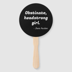 Pride and Prejudice Quote II Hand Fan