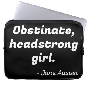 Pride and Prejudice Quote II Laptop Sleeve