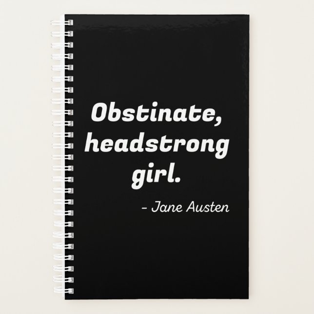 Pride and Prejudice Quote II Planner (Front)