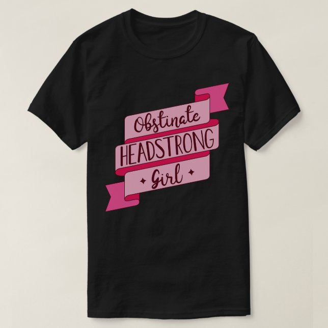 Pride and Prejudice Quote II Ribbon T-Shirt (Design Front)