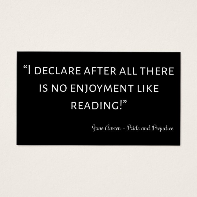 Pride and Prejudice Quote III (Front)