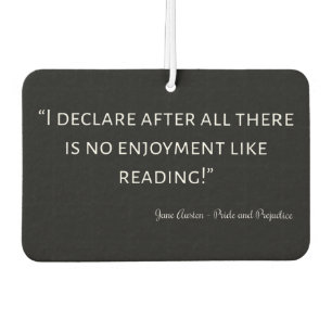 Pride and Prejudice Quote III Car Air Freshener