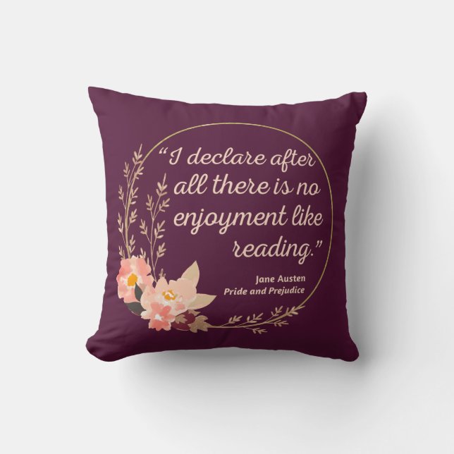 Pride and Prejudice Quote III - Cute Style Cushion (Front)