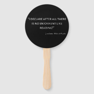 Pride and Prejudice Quote III Hand Fan