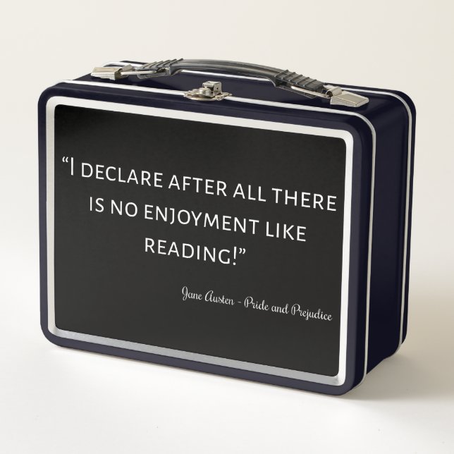 Pride and Prejudice Quote III Metal Lunch Box (Front)