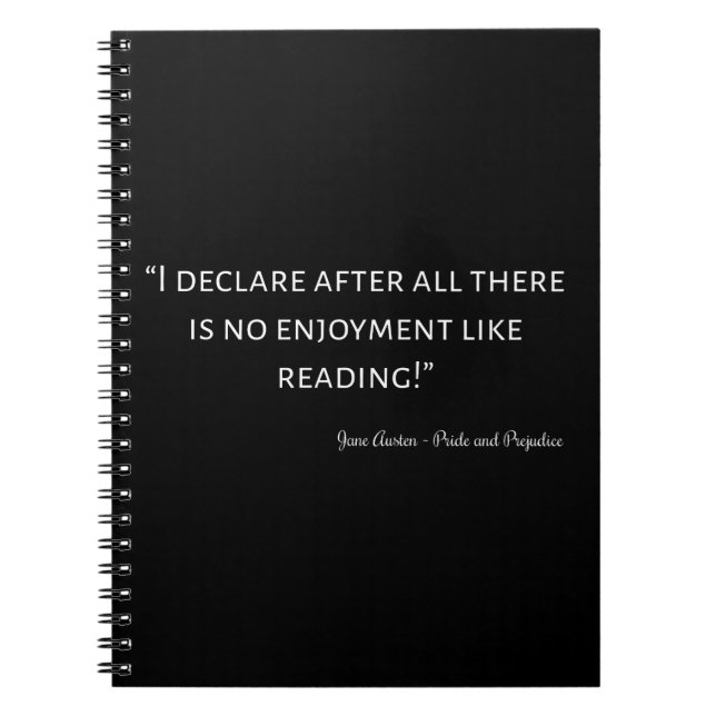 Pride and Prejudice Quote III Notebook (Front)