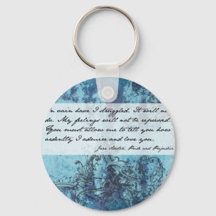 Pride and Prejudice Quote Key Ring