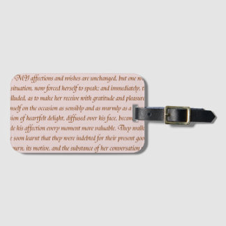 Pride and Prejudice Quote Luggage Tag
