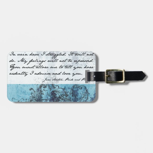 Pride and Prejudice Quote Luggage Tag (Front Horizontal)