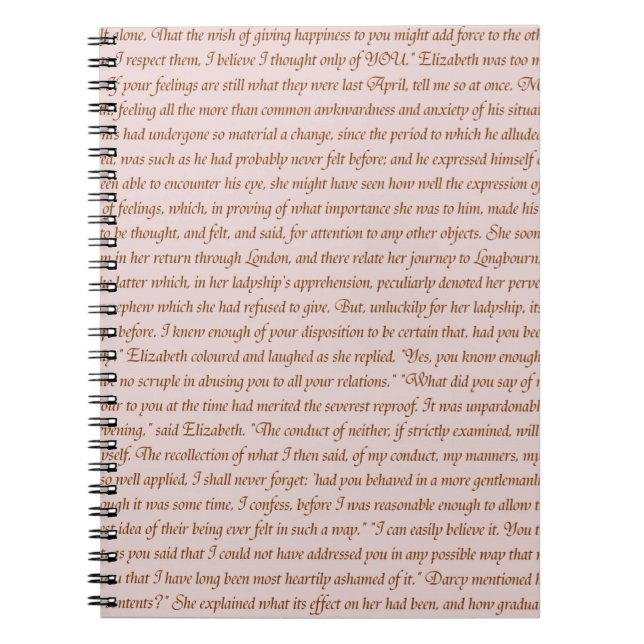 Pride and Prejudice Quote Notebook (Front)