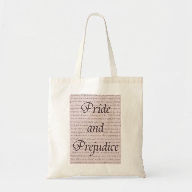 Pride and Prejudice Quote Tote Bag (Front)