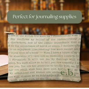 Pride and Prejudice Quotes Personalised Pencil Accessory Pouch