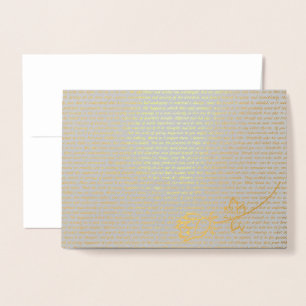 Pride and Prejudice Text Foil Card