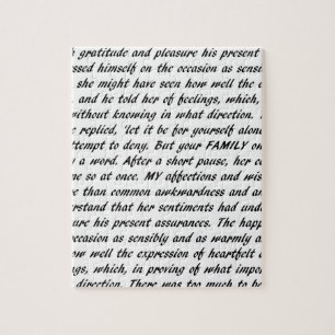 Pride and Prejudice Text Jigsaw Puzzle