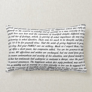 Pride and Prejudice Text Lumbar Cushion