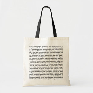 Pride and Prejudice Text Tote Bag