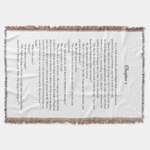 Pride and Prejudice Throw Blanket