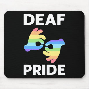 Pride. Asl Awareness Hand Sign Language Deaf Pride Mouse Mat