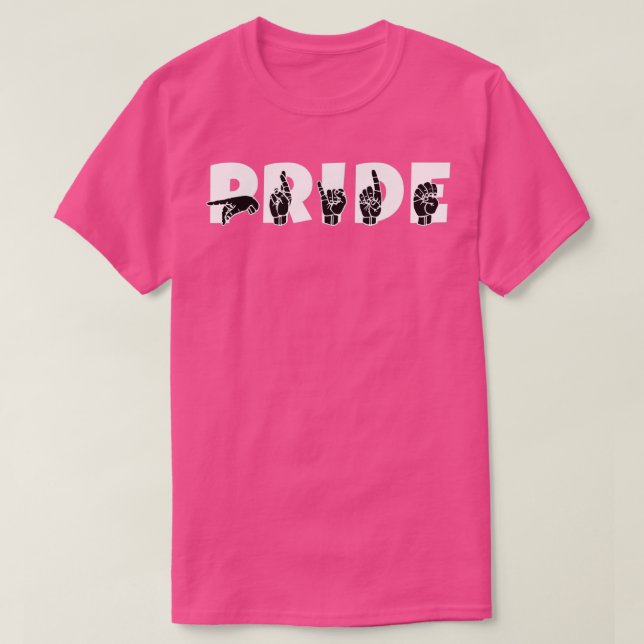 PRIDE ASL Sign Language Design 2 T-Shirt (Design Front)