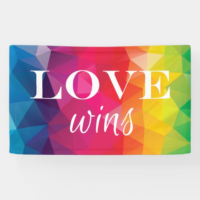 Pride Banner - 'Love Wins' (Horizontal)