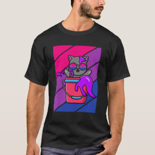 Pride Bisexual Flag Lgbtq Proud Ally Cat Pride Sup T-Shirt