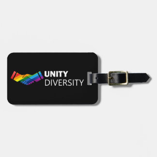 PRIDE BLACK HAND SHAKE LUGGAGE TAG