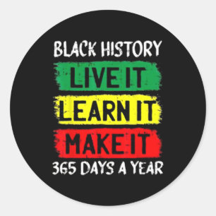 Pride Black History Month Clothing Woman Classic Round Sticker