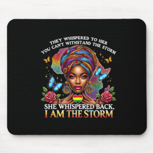 Pride Black Woman Retro I Am The Storm Inspiration Mouse Mat