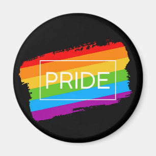 Pride Brushstroke Rainbow Magnet