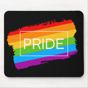 Pride Brushstroke Rainbow Mouse Mat