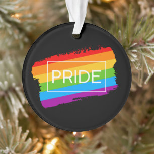 Pride Brushstroke Rainbow Ornament