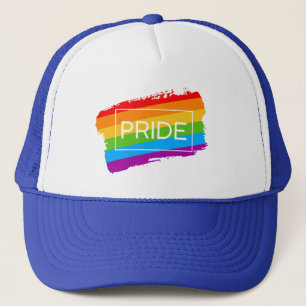 Pride Brushstroke Rainbow Trucker Hat
