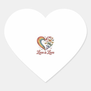 Pride Butterfly Heart Love Is Love Shirt Design_1 Sticker